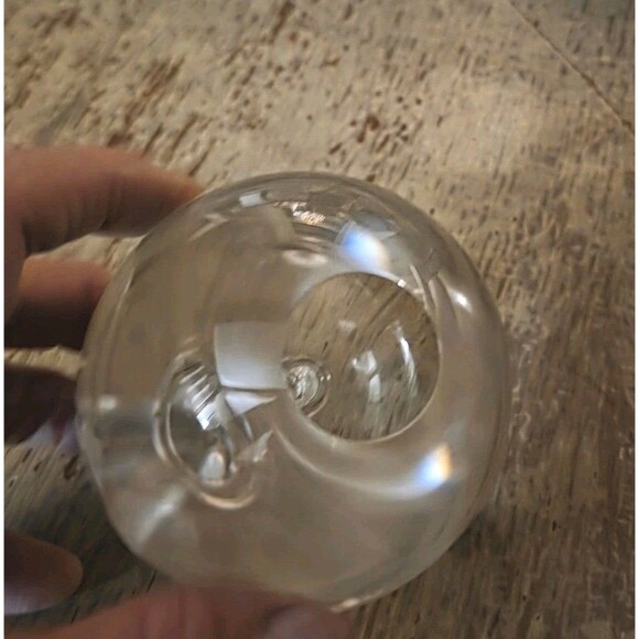 APPLE Ultra Clear Glass PAPERWEIGHT Smooth Pontil Heavyweight Gift - Picture 7 of 11